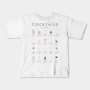 Cocktails Classic Recipes Kids T-Shirt